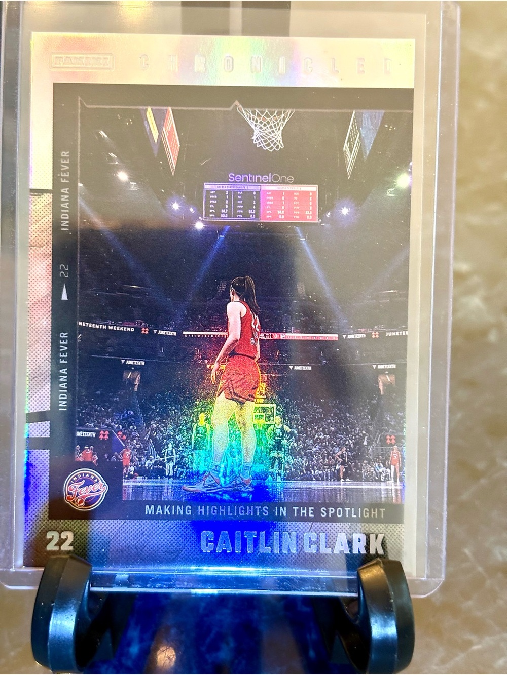 Caitlin Clark Holo Chronicled Card Making Highlights In The Spotlight Fever